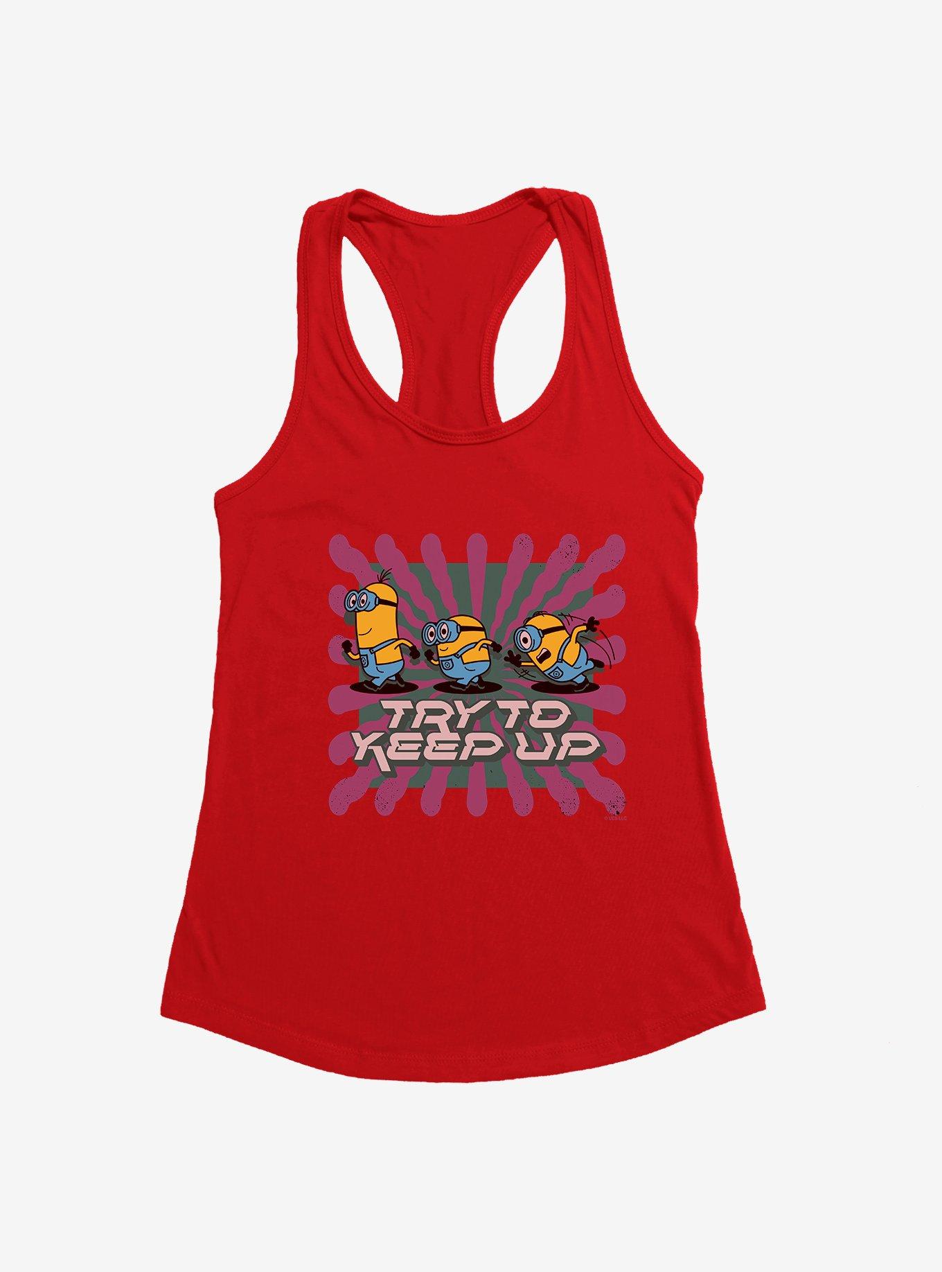 Minions Keep Up Girls Tank, RED, hi-res