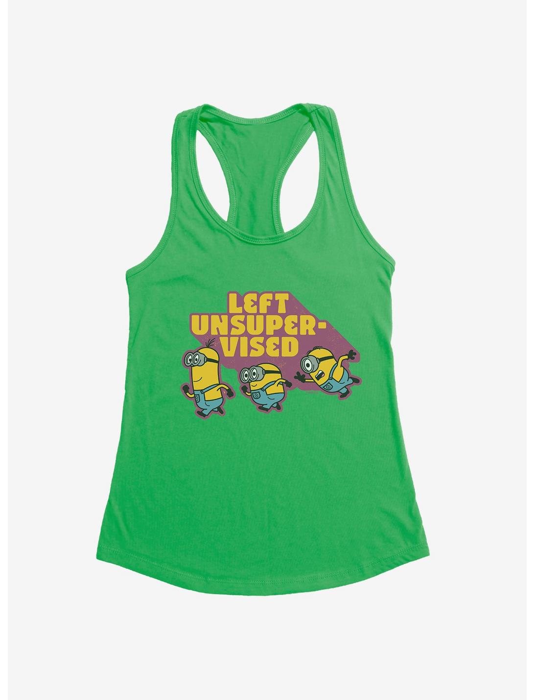 Minions Left Unsupervised Girls Tank, KELLY GREEN, hi-res