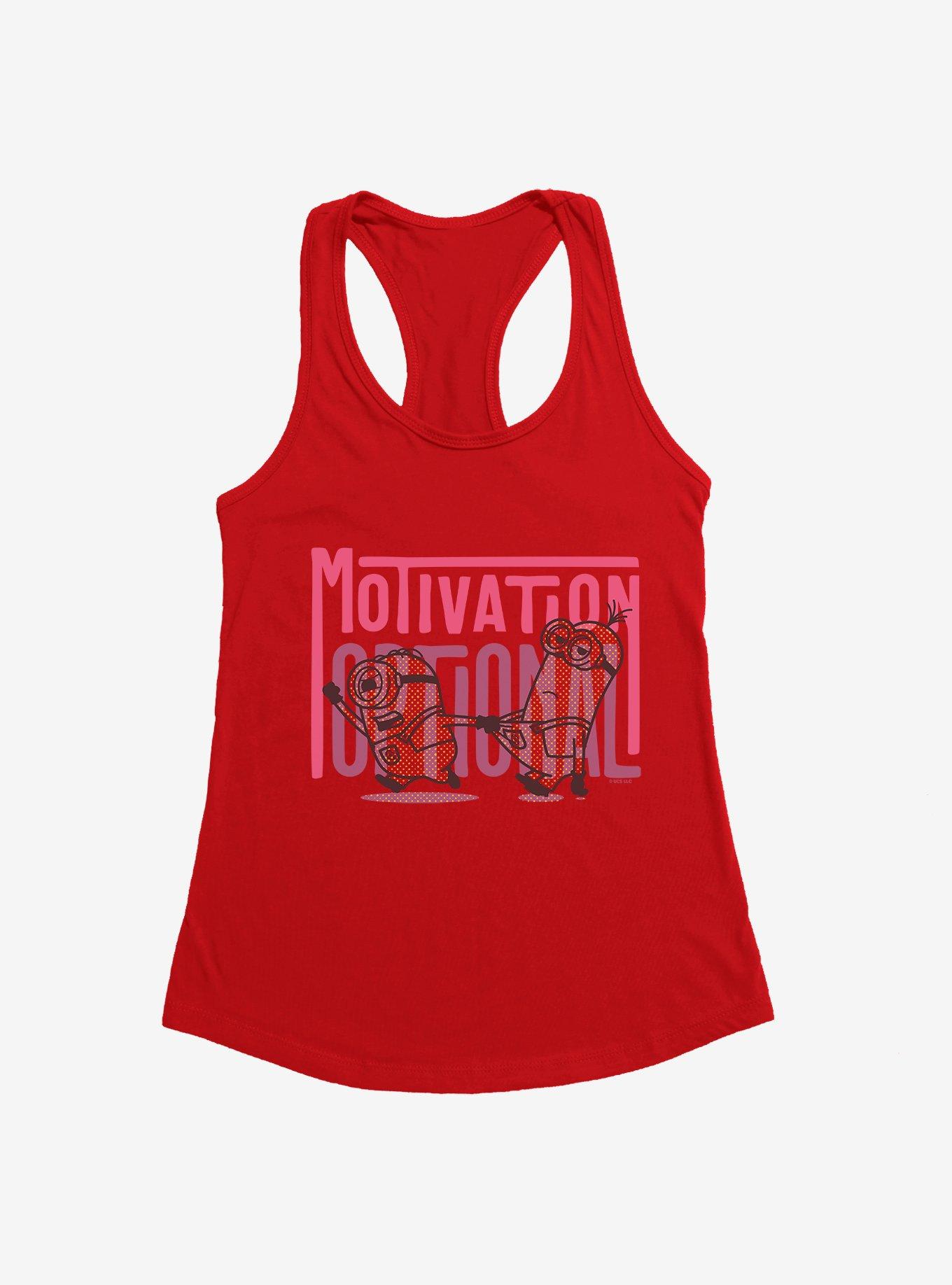 Minions Spotty Motivation Optional Girls Tank, RED, hi-res