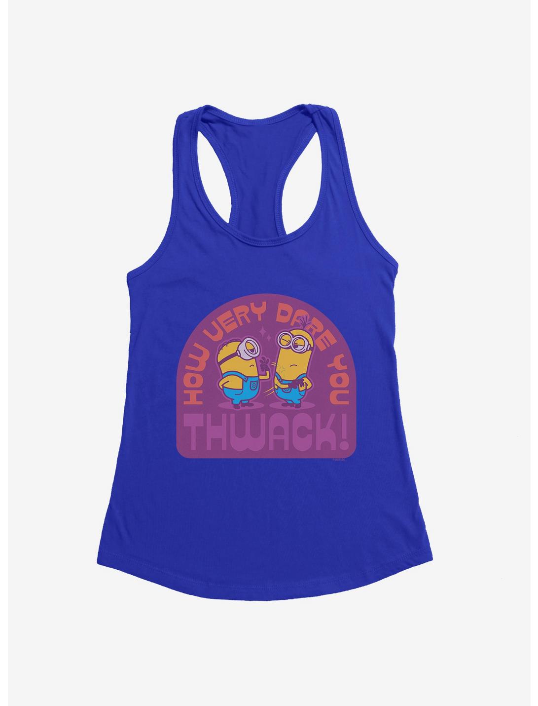 Minions Vintage How Dare You Girls Tank, ROYAL, hi-res