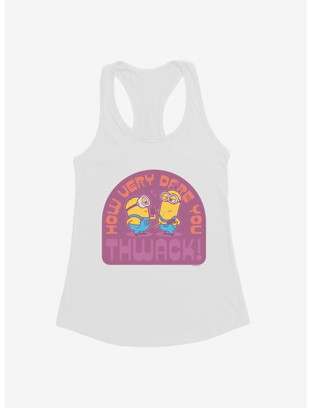 Minions Vintage How Dare You Girls Tank, WHITE, hi-res