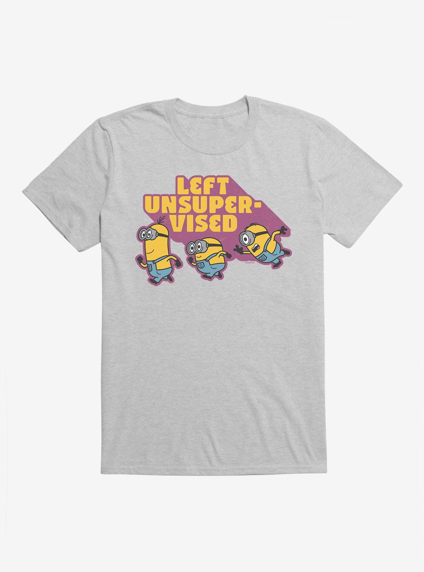 Minions Left Unsupervised T-Shirt - GREY | Hot Topic