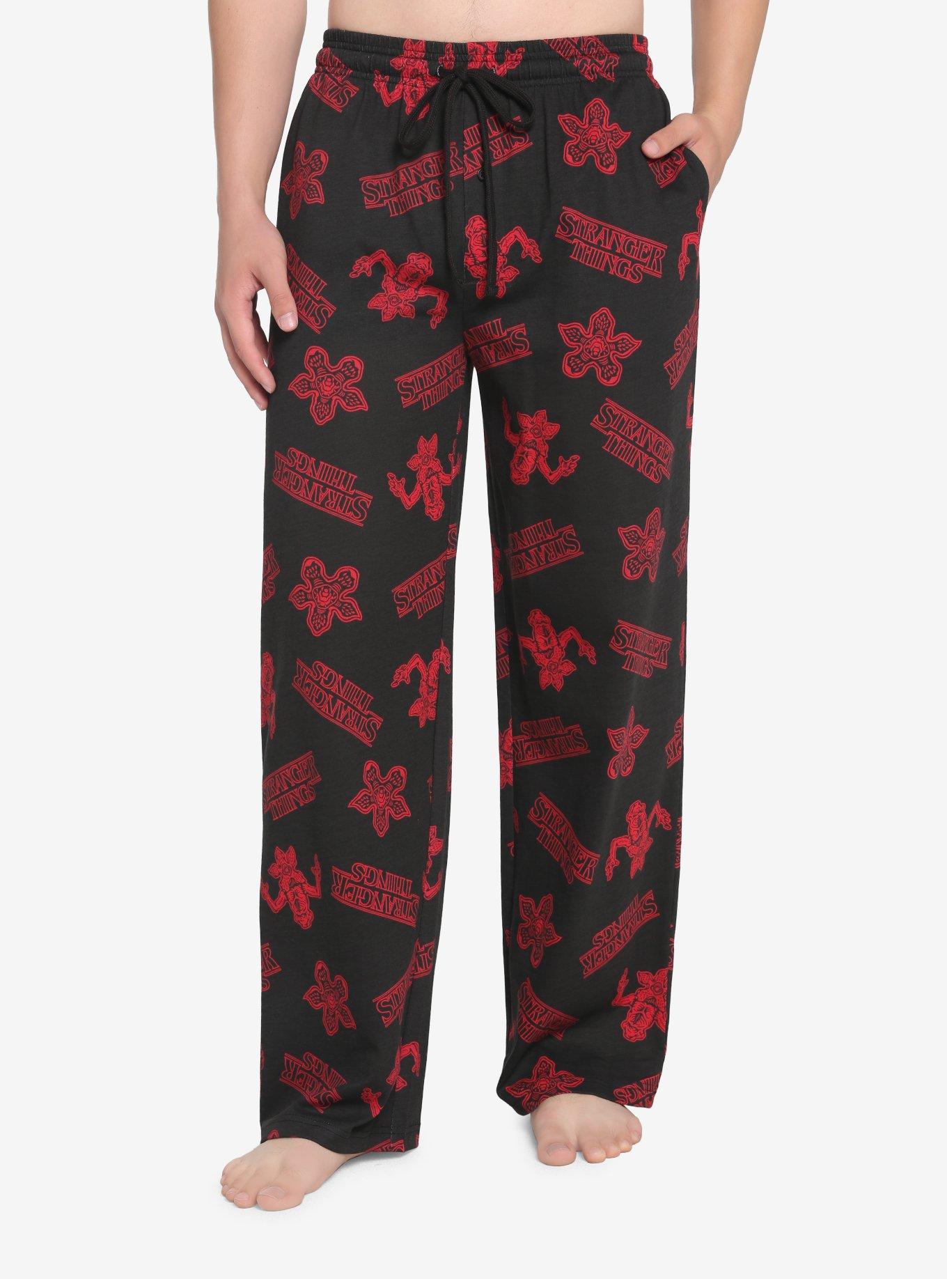 NWT Stranger Things Pajamas Pants Mens Size S-XL Christmas Red Netflix  Women NEW