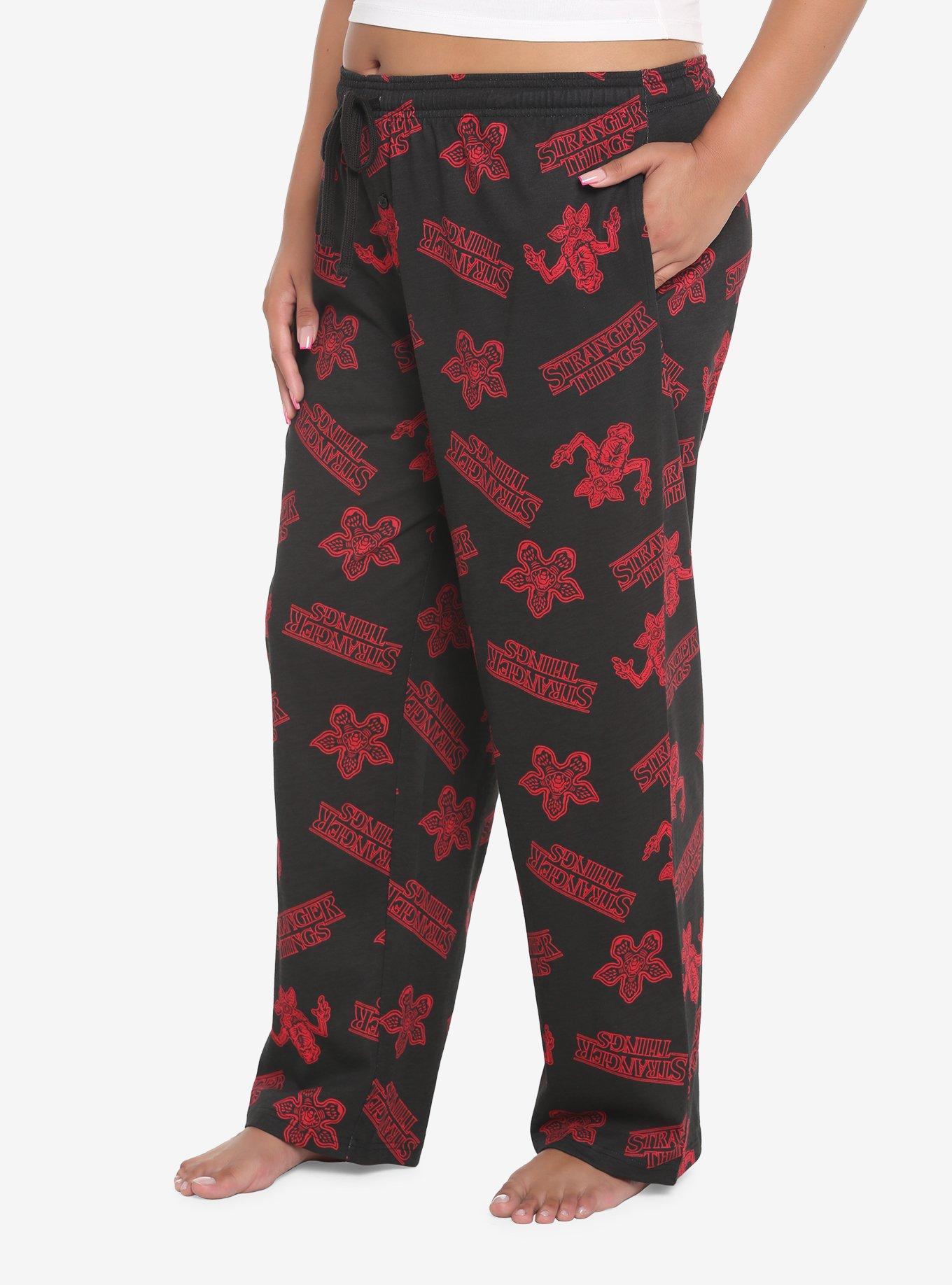Stranger Things Logo & Demogorgon Pajama Pants Plus Size