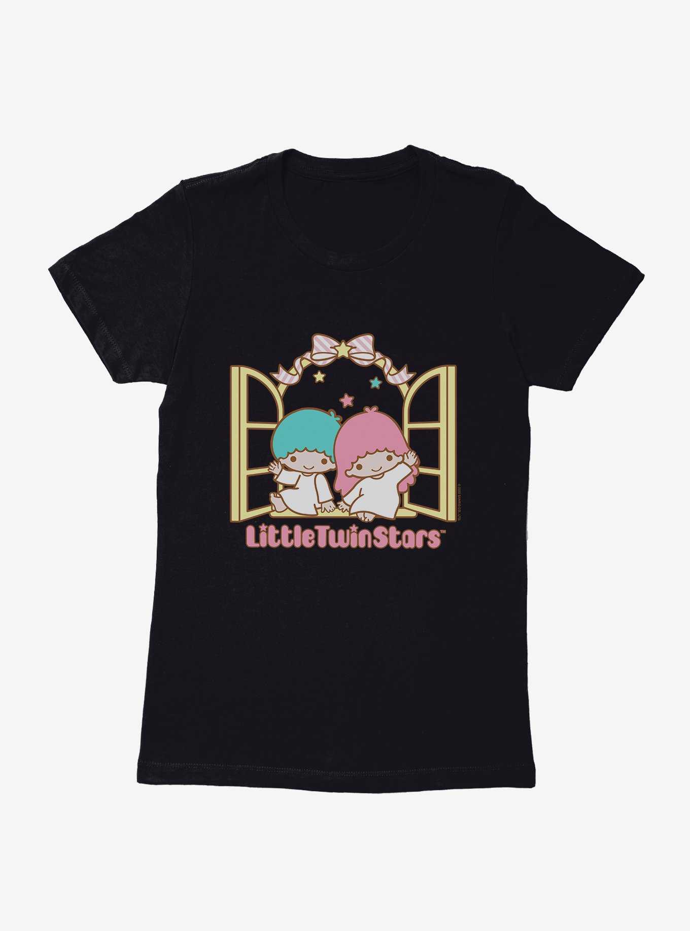 Little Twin Stars Waving Hello Womens T-Shirt, , hi-res