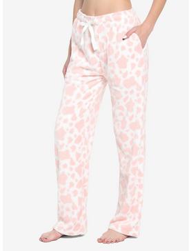 Pink Cow Fuzzy Pajama Pants, , hi-res