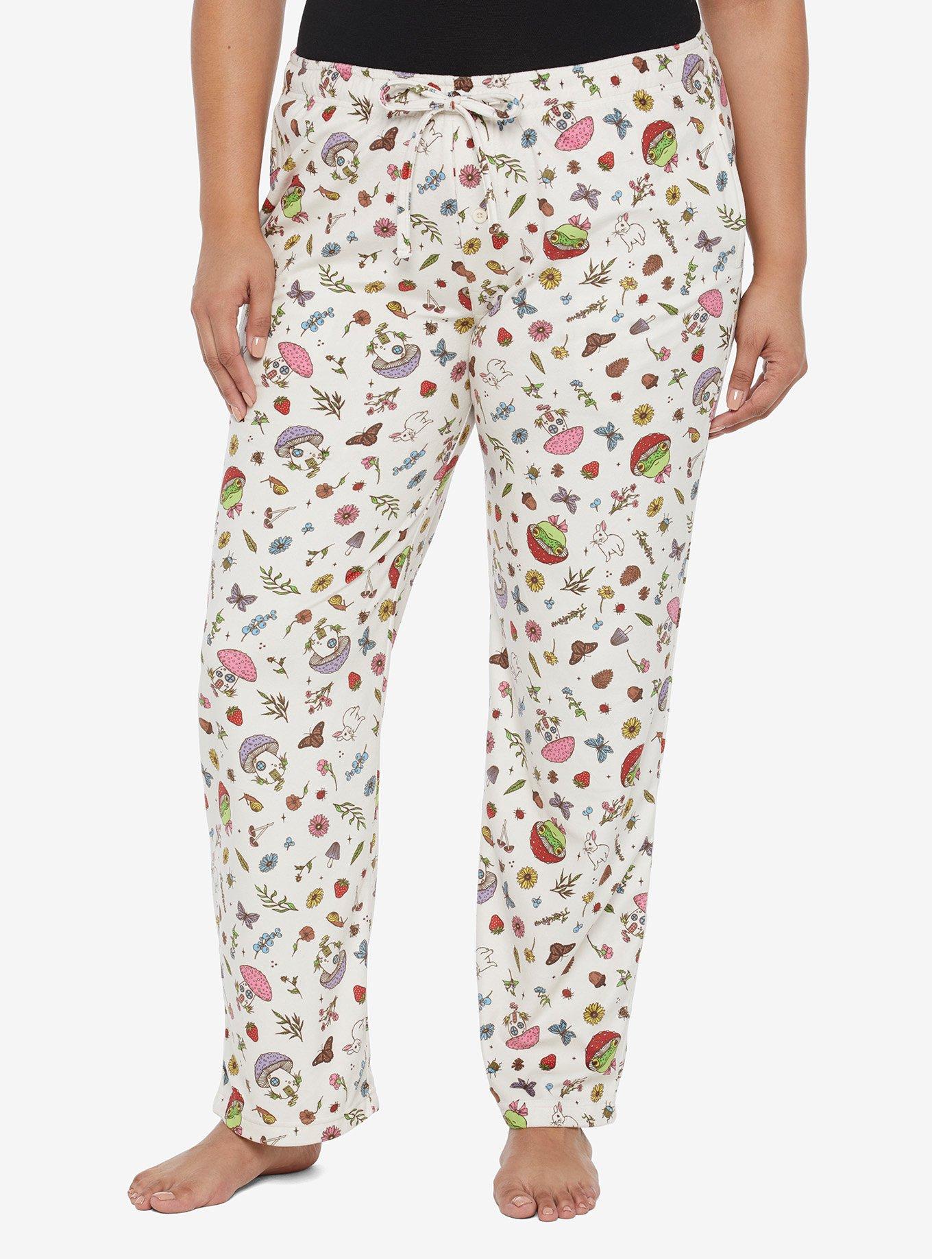 Hot Topic Fairy Frog Mushroom Pajama Pants Plus