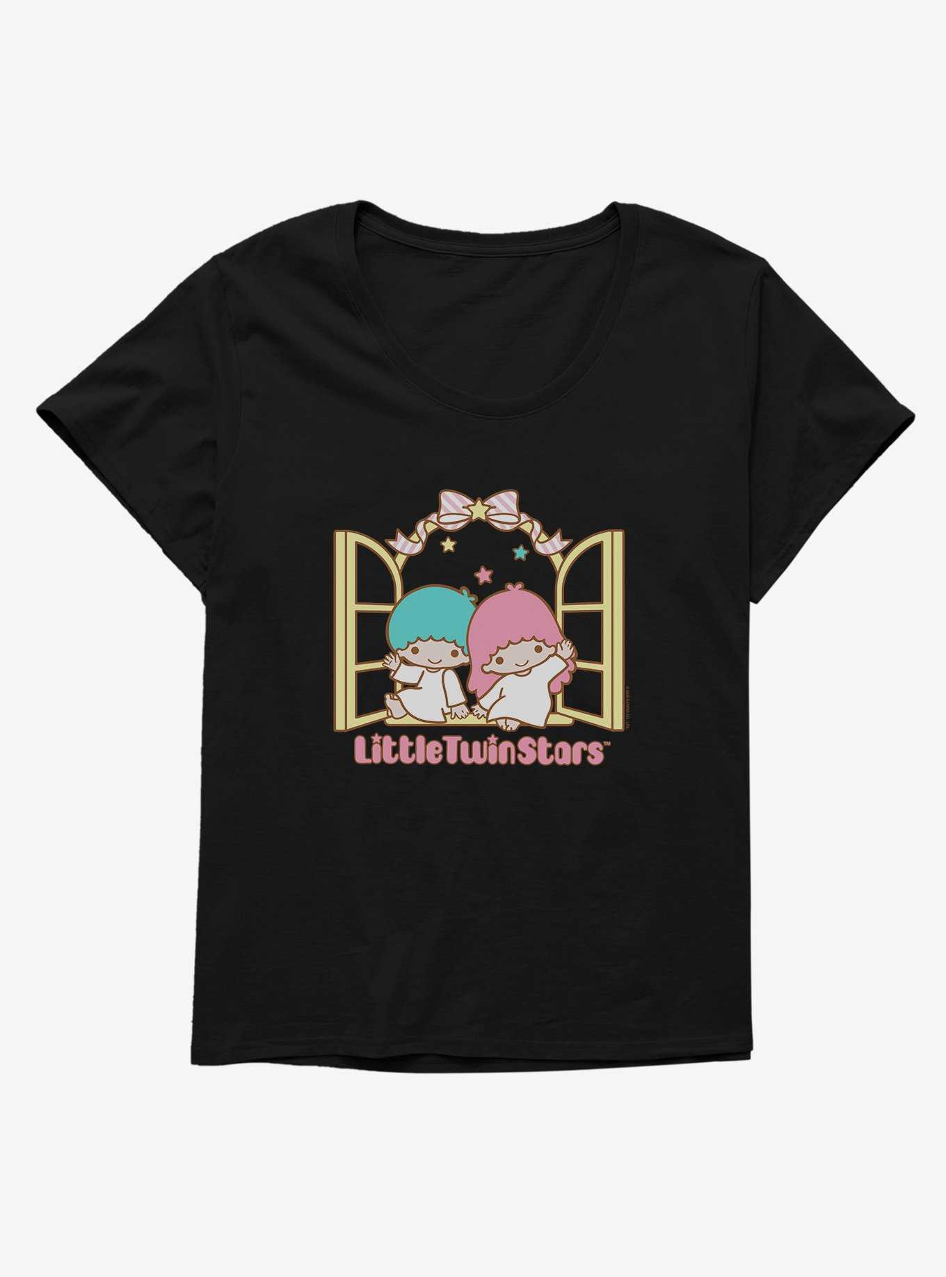 Little Twin Stars Waving Hello Womens T-Shirt Plus Size, , hi-res