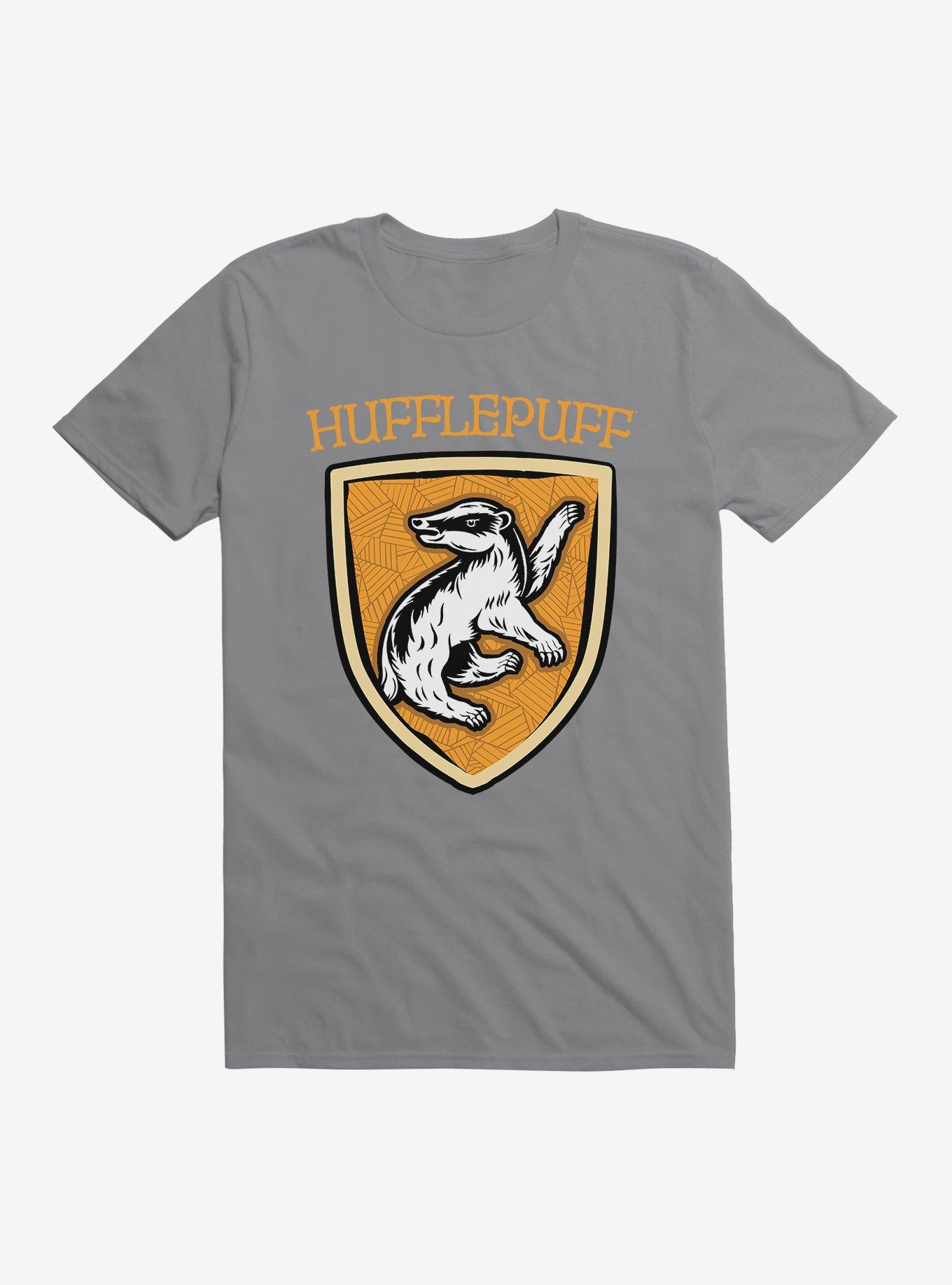 Harry Potter Hufflepuff Modern Geometric Emblem T-Shirt, STORM GREY, hi-res