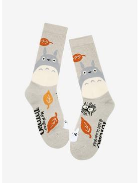 Plus Size Studio Ghibli My Neighbor Totoro Leaves Crew Socks, , hi-res