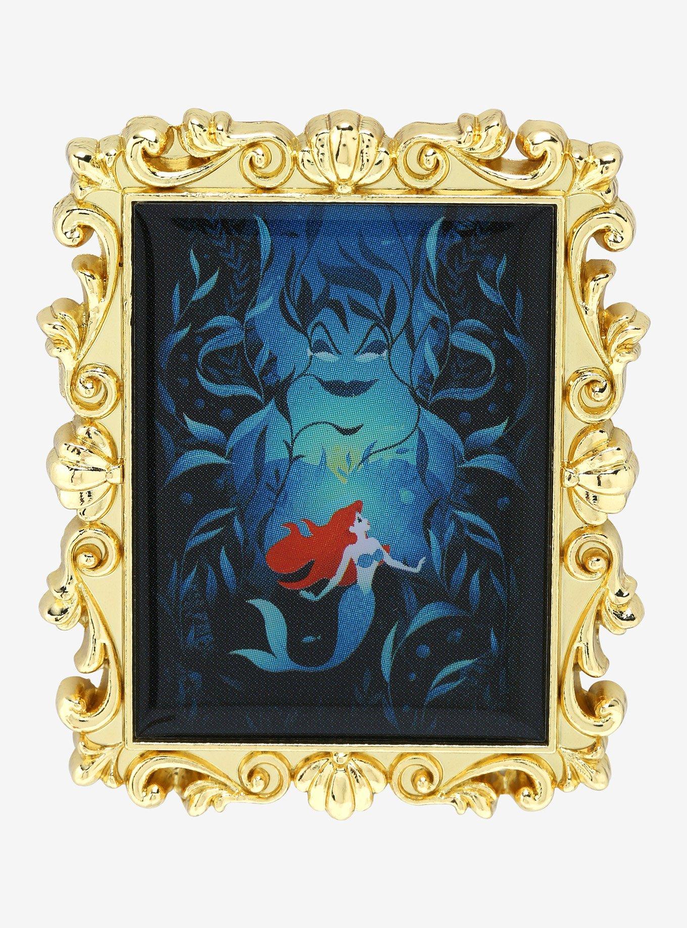 Disney The Little Mermaid Ariel & Ursula Frame Enamel Pin - BoxLunch Exclusive, , hi-res