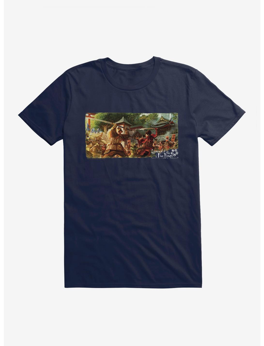 Legend Of The Five Rings Army Battle T-Shirt , MIDNIGHT NAVY, hi-res