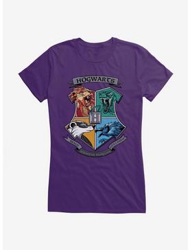 Harry Potter Geometric Crest Girls T-Shirt, PURPLE, hi-res