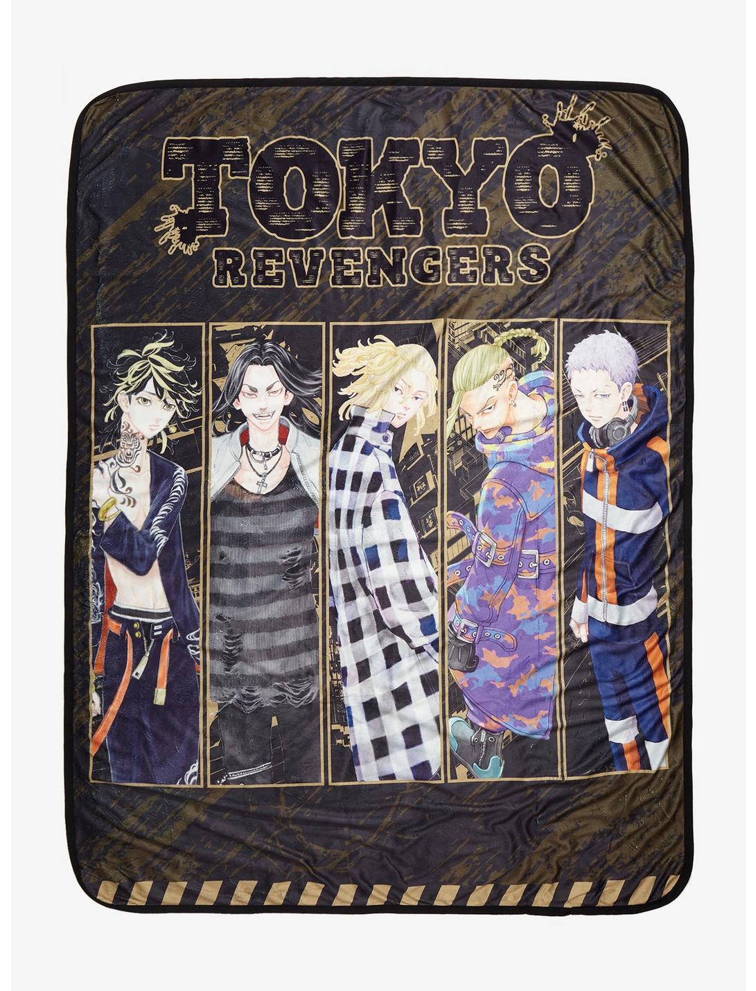 Tokyo Revengers Manga Group Panel Throw Blanket, , hi-res