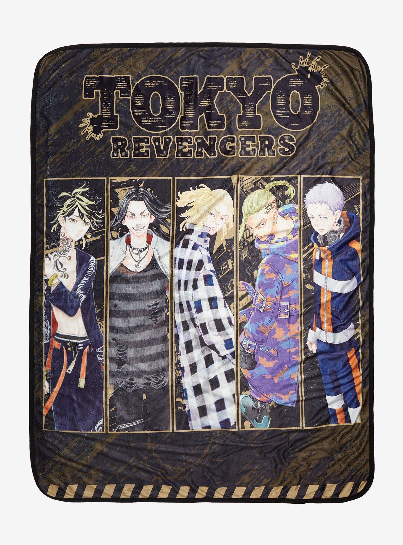 Tokyo Revengers Manga Group Panel Throw Blanket, , hi-res