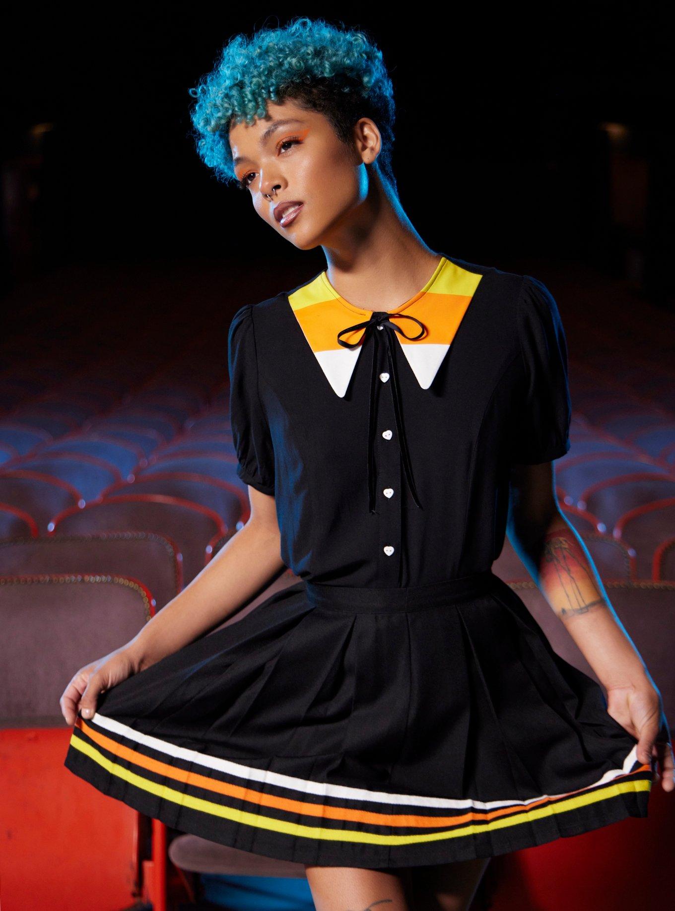 Candy Corn Collar Woven Button-Up, MULTI, hi-res
