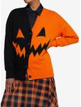 Orange & Black Pumpkin Split Cardigan, MULTI, hi-res
