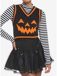 Black & Orange Pumpkin Sweater Vest, MULTI, hi-res