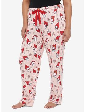 My Melody Allover Print Pajama Pants Plus Size, , hi-res