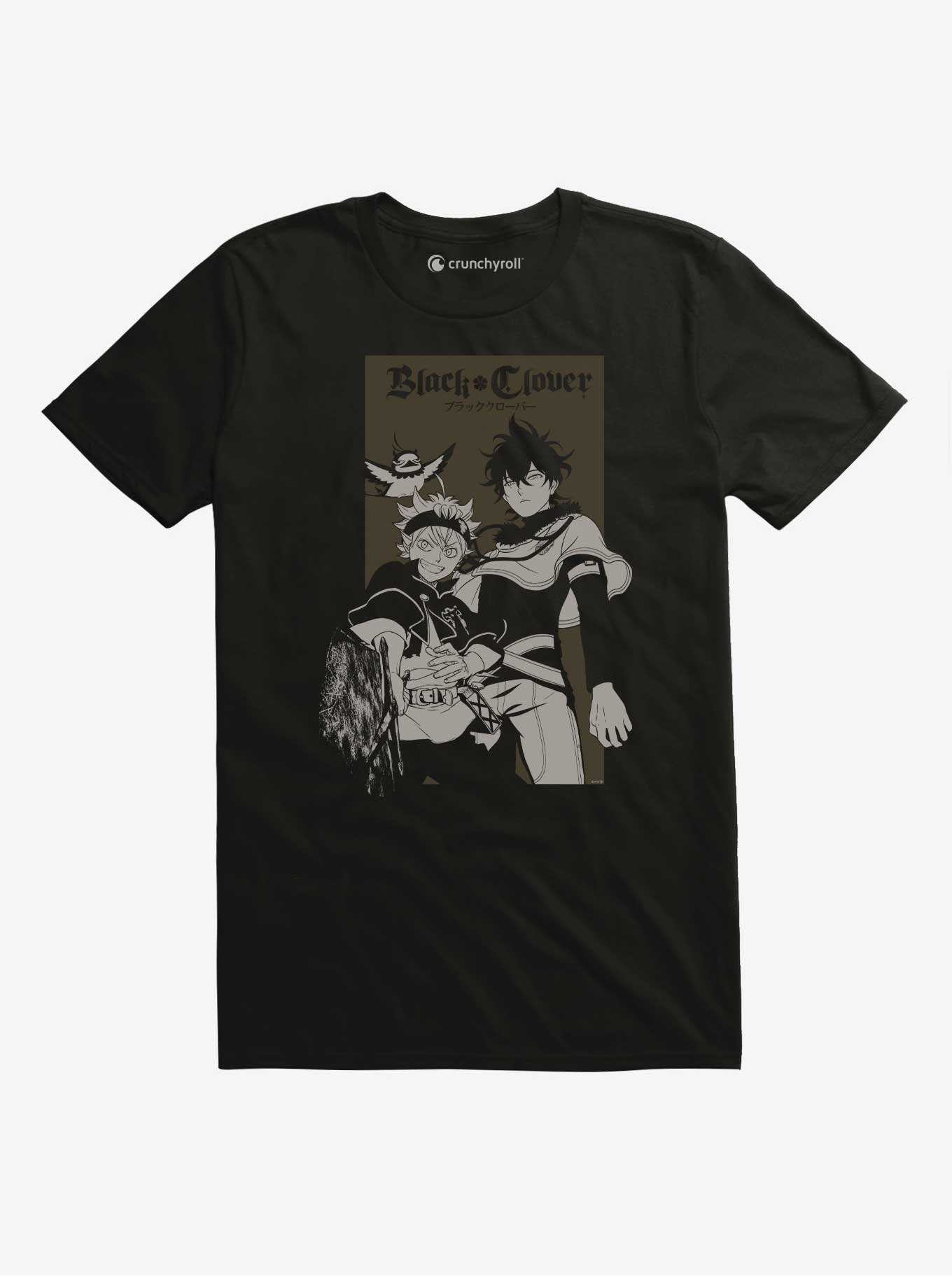 Black Clover Asta and Yuno Black T Shirt, , hi-res