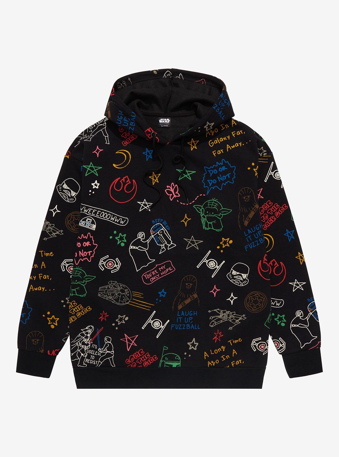 Allover best sale print hoodie