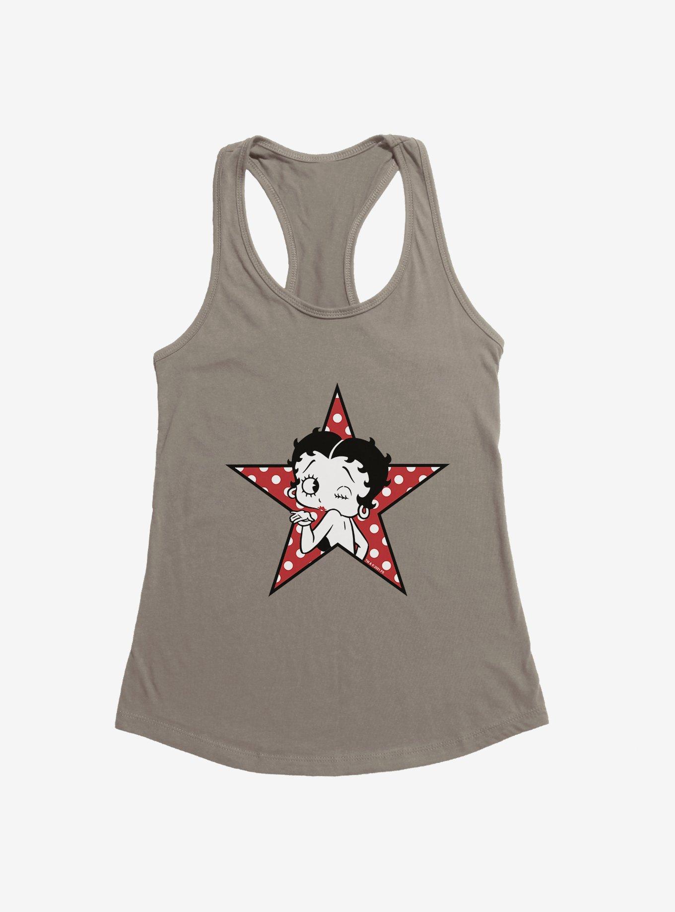 Betty Boop Blow A Kiss Womens Tank Top, WARM GRAY, hi-res