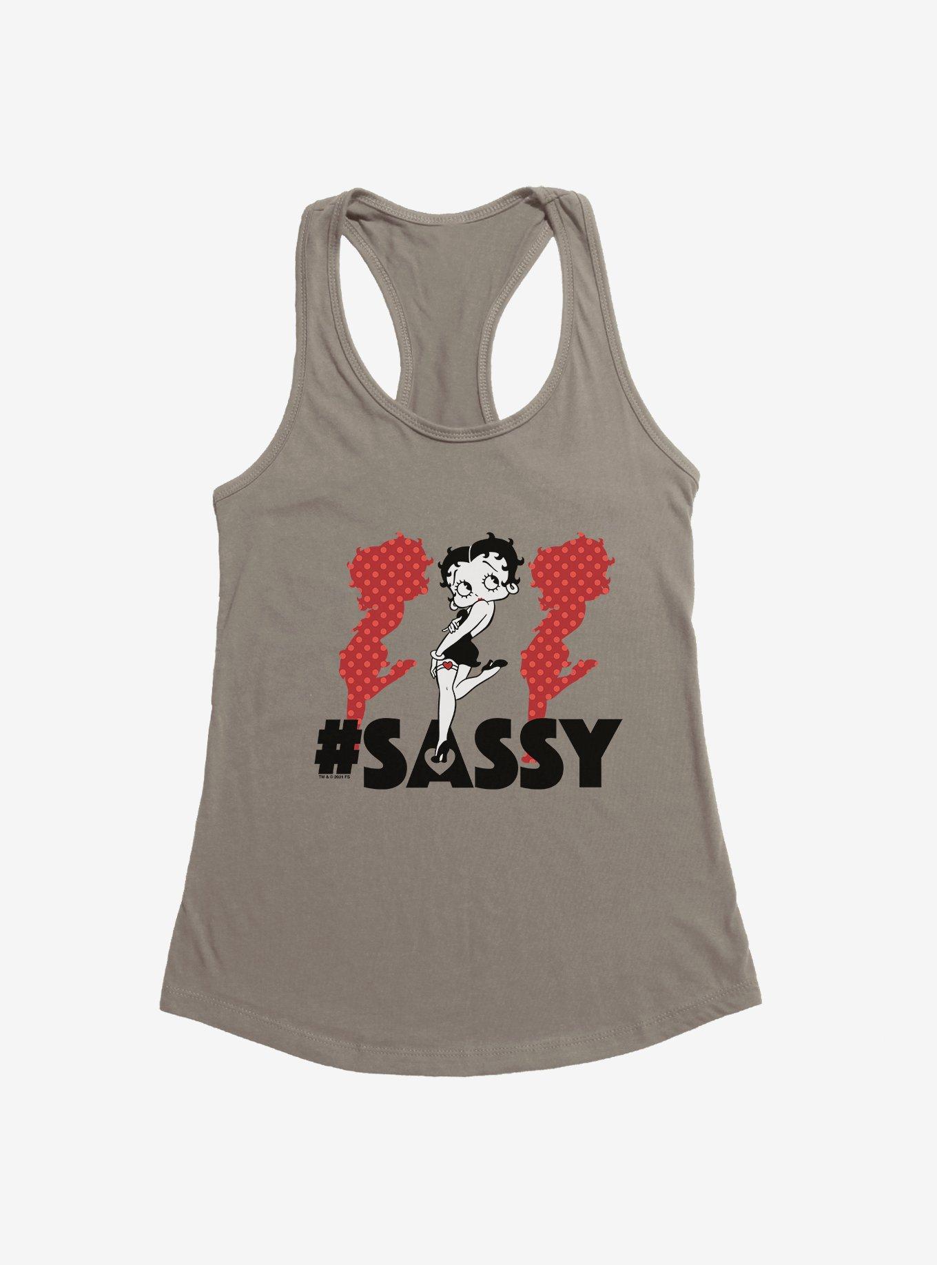 Betty Boop Hashtag Triple The Sass Womens Tank Top, WARM GRAY, hi-res