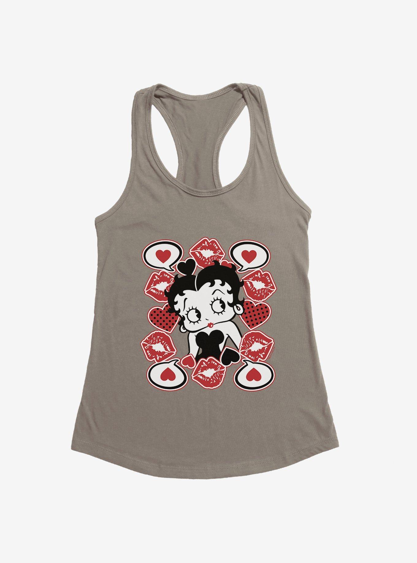 Betty Boop Love Frame Womens Tank Top, WARM GRAY, hi-res