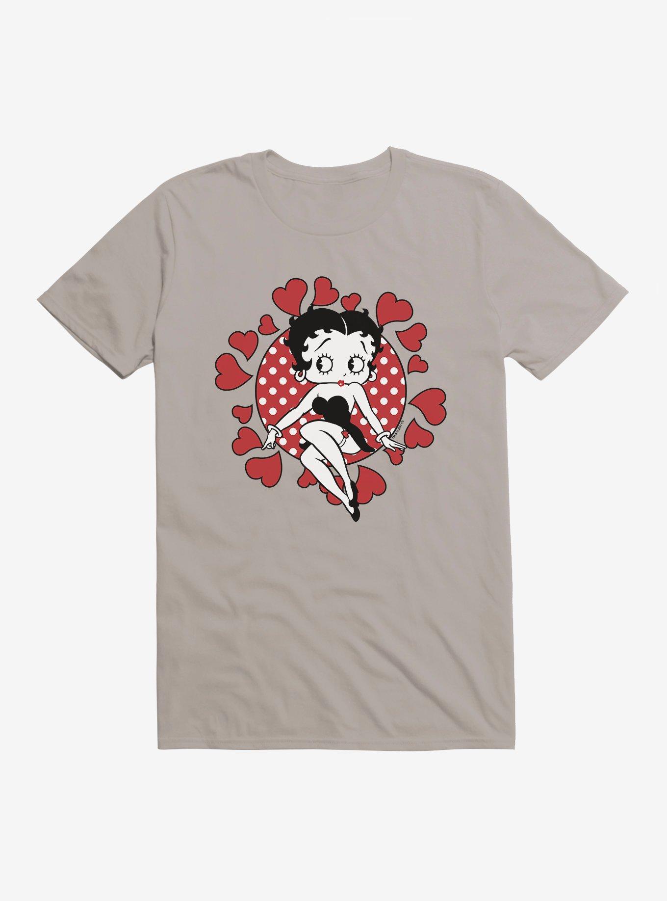 Betty Boop Surrounded By Love T-Shirt, LIGHT GREY, hi-res