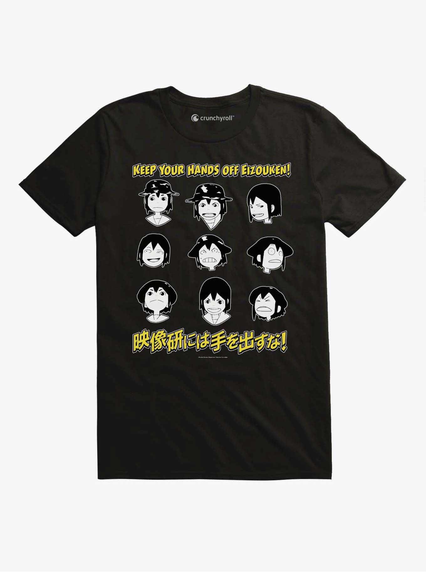 Hands Off Eizouken Black Face Poses T-Shirt, , hi-res