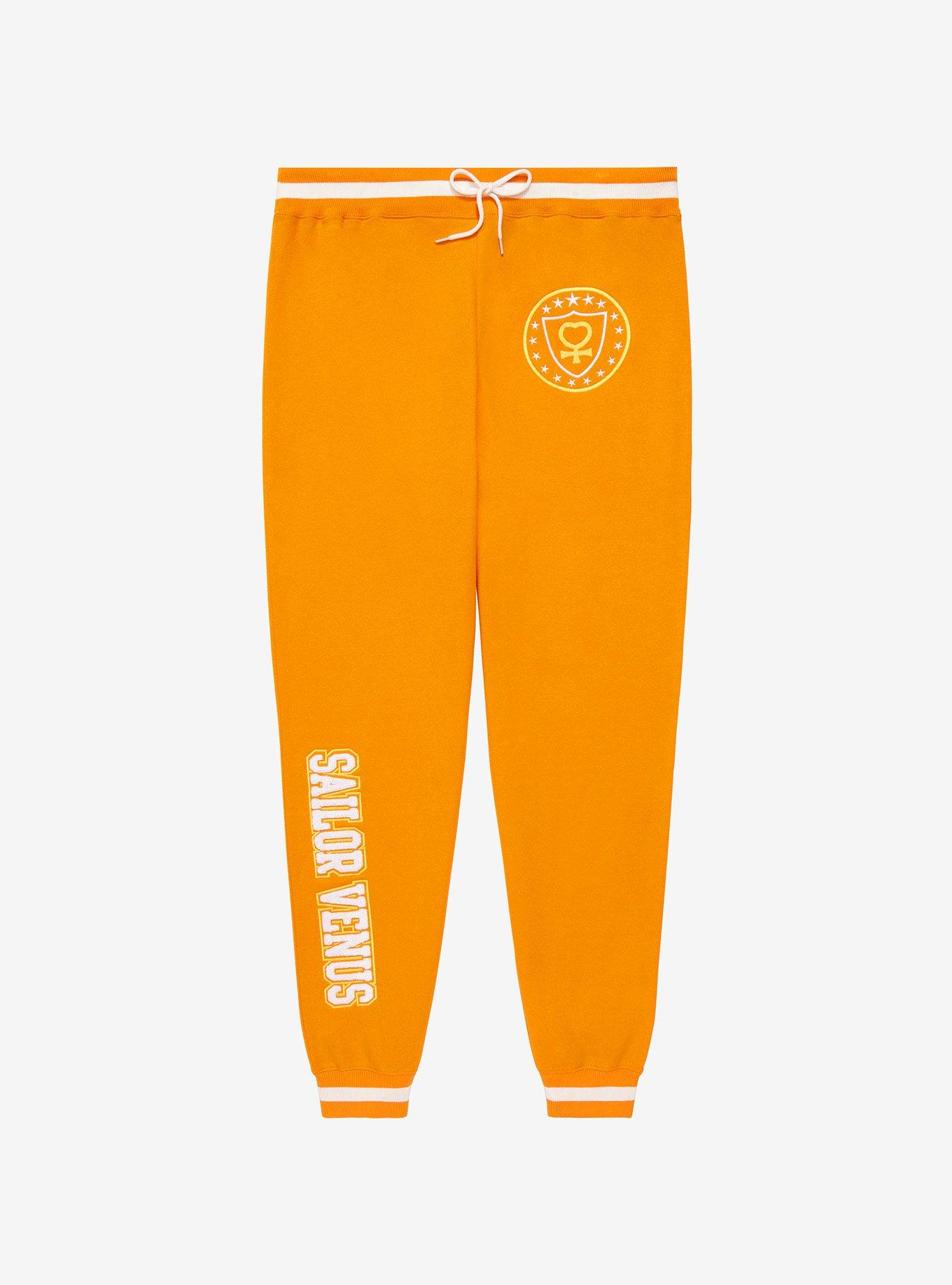 Pretty Guardian Sailor Moon Sailor Venus Varsity Joggers - BoxLunch Exclusive, ORANGE, hi-res