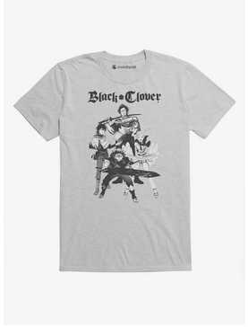 Black Clover Group Heather Grey T Shirt, , hi-res