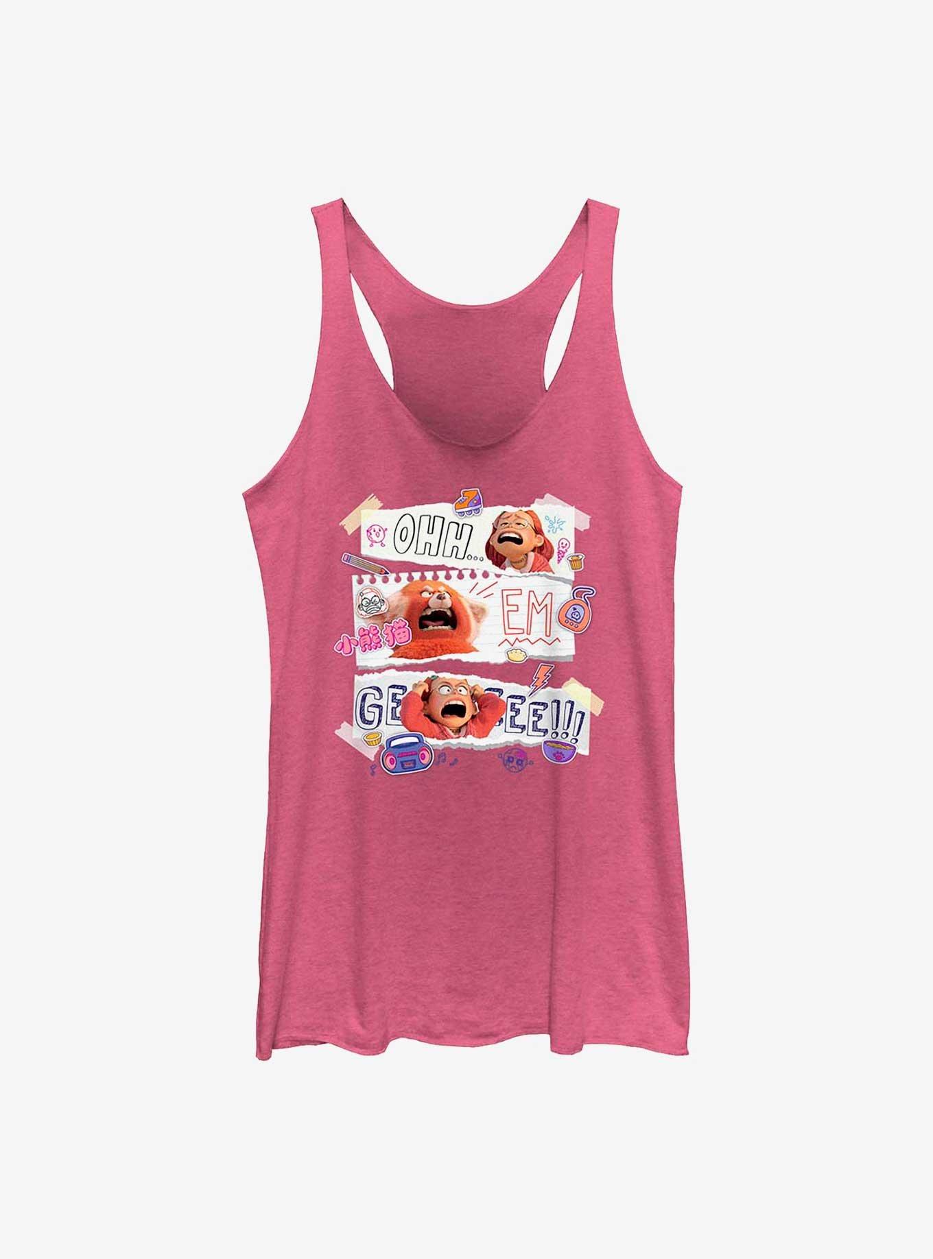 Disney Pixar Turning Red Oh Em Gee Womens Tank Top, PINK HTR, hi-res