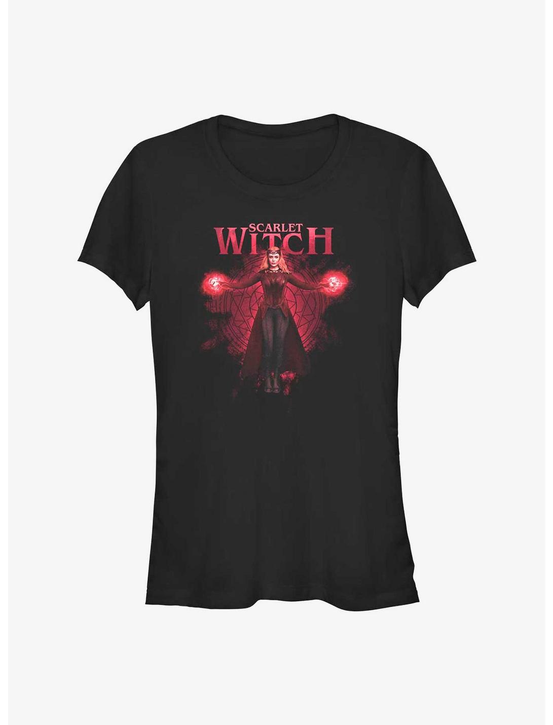 Marvel Dr. Strange Scarlet Witch Splash Girl's T-Shirt, BLACK, hi-res