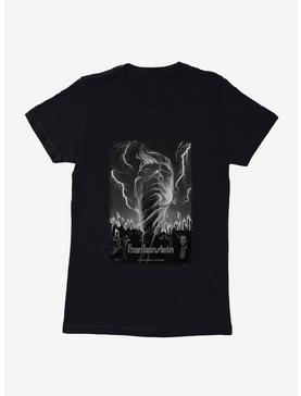 Universal Monsters Frankenstein Black & White Lightning Womens T-Shirt, , hi-res