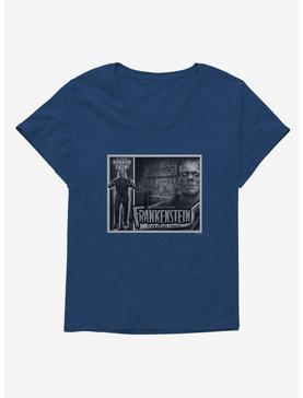 Universal Monsters Frankenstein Black & White The Man Who Made A Monster Womens T-Shirt Plus Size, , hi-res