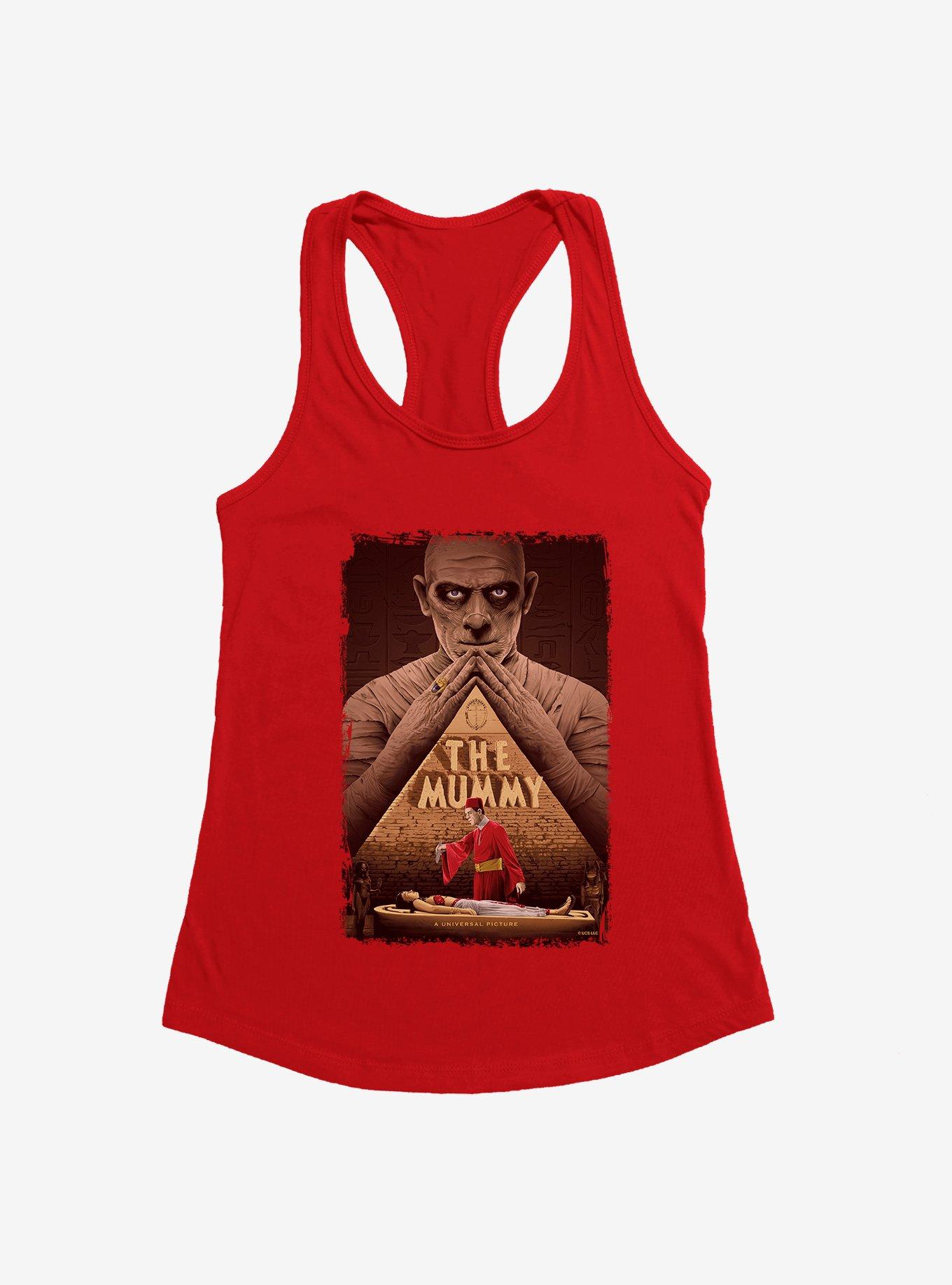 Universal Monsters The Mummy Poster Womens Tank Top, RED, hi-res