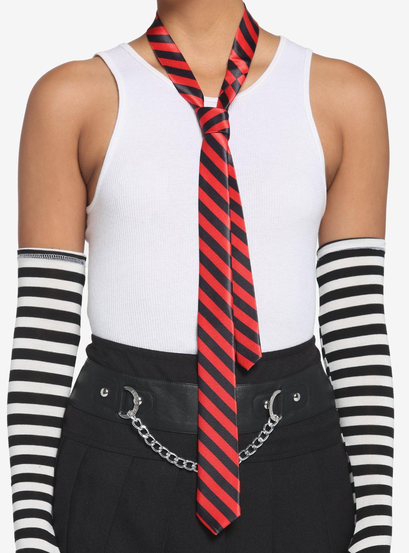 Red & Black Plaid Tie, , hi-res