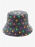 Fuzzy Colorful Stars Bucket Hat, , hi-res