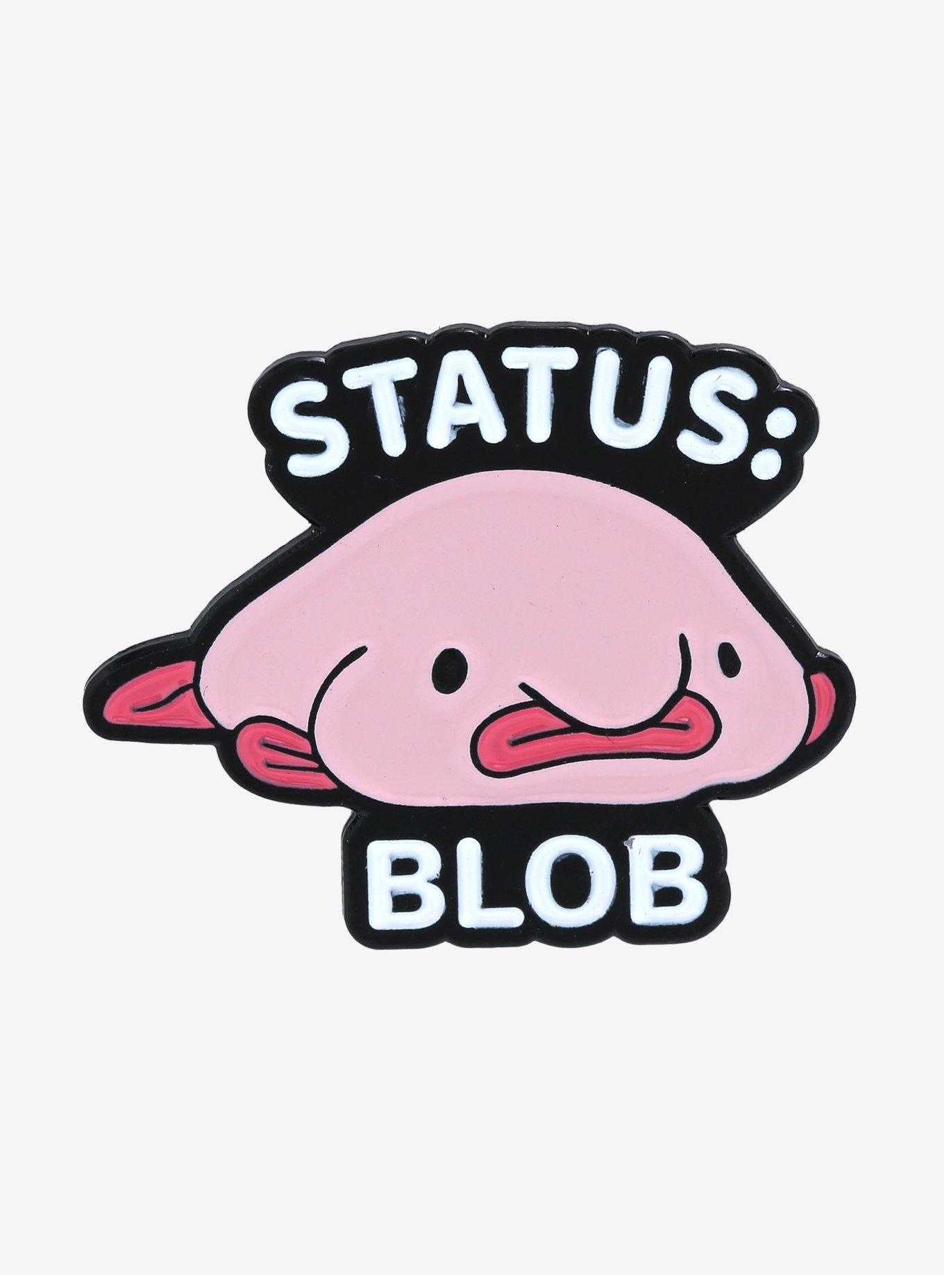 Blobfish Status: Blob Enamel Pin - BoxLunch Exclusive , , hi-res