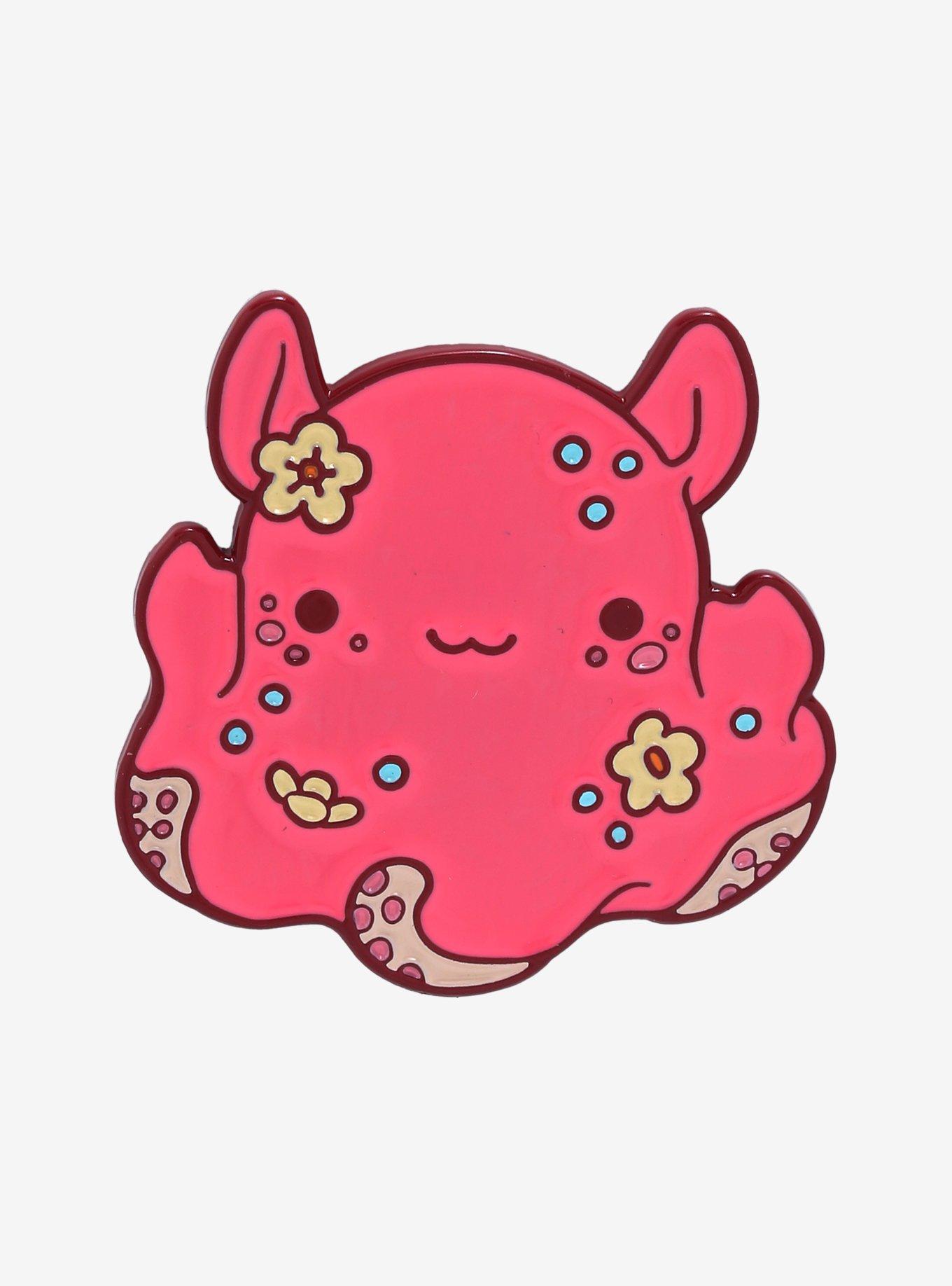 ♡ToMoPilll7♡ Chibi Octopus with Flowers Enamel Pin - BoxLunch Exclusive