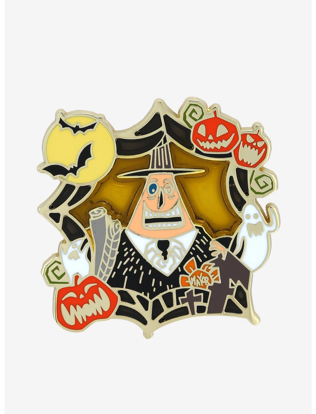 Plus Size Disney The Nightmare Before Christmas The Mayor Frame Enamel Pin - BoxLunch Exclusive , , hi-res