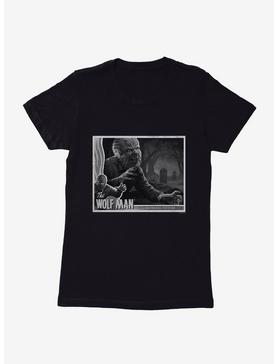 Universal Monsters The Wolf Man Black And White Movie Poster Womens T-Shirt, , hi-res