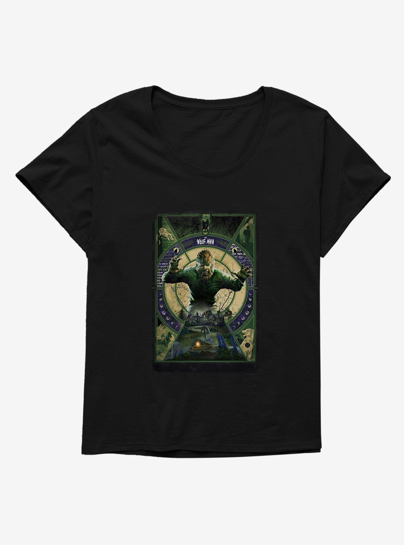 Universal Monsters The Wolf Man Graveyard Womens T-Shirt Plus Size, , hi-res
