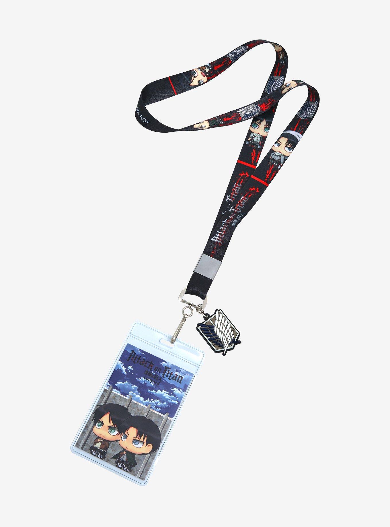 Attack on Titan Chibi Eren & Levi Lanyard - BoxLunch Exclusive, , hi-res