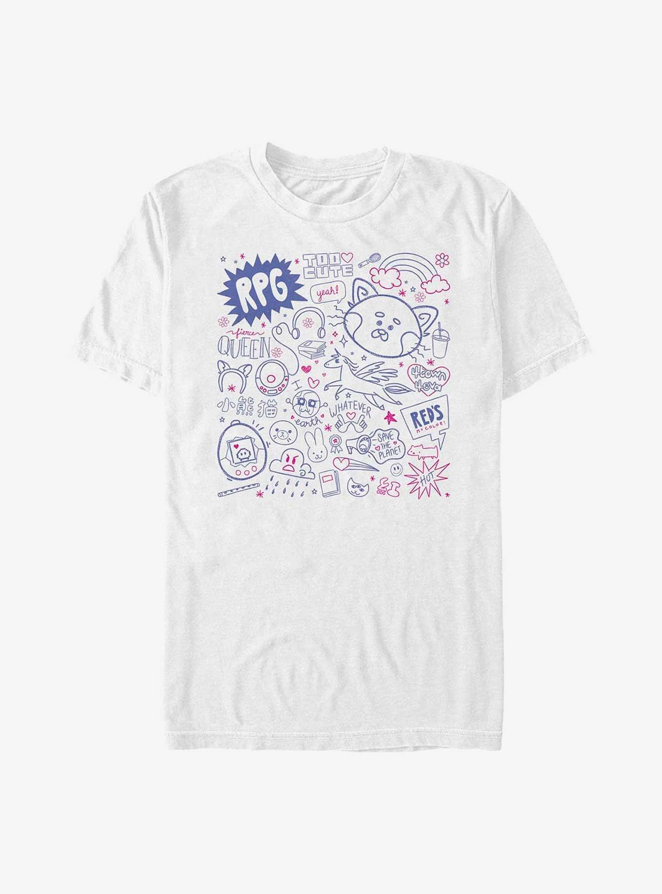 Disney Pixar Turning Red Doodle T-Shirt, , hi-res