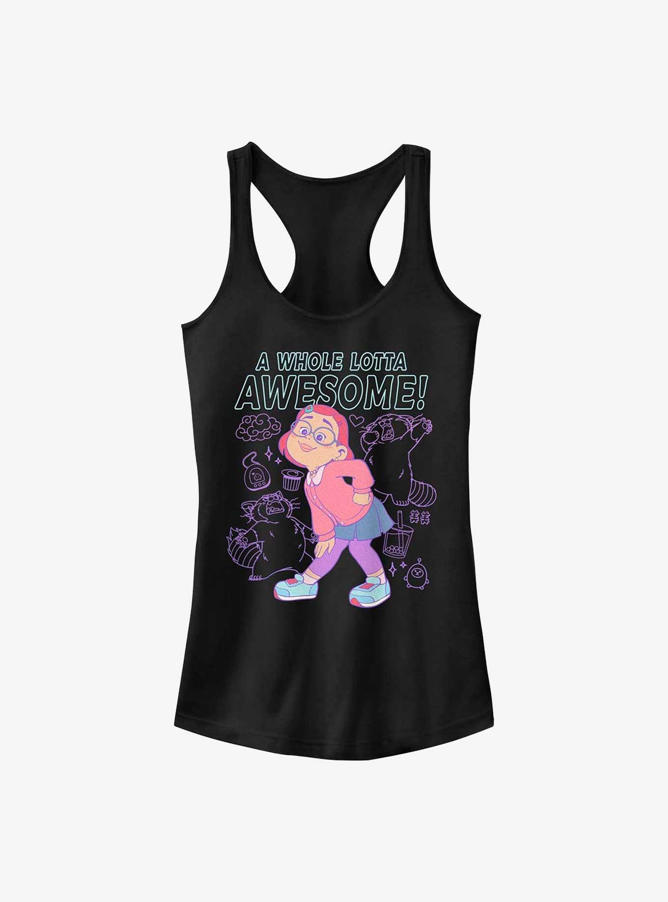 Disney Pixar Turning Red A Whole Lotta Awesome Girls Tank, BLACK, hi-res