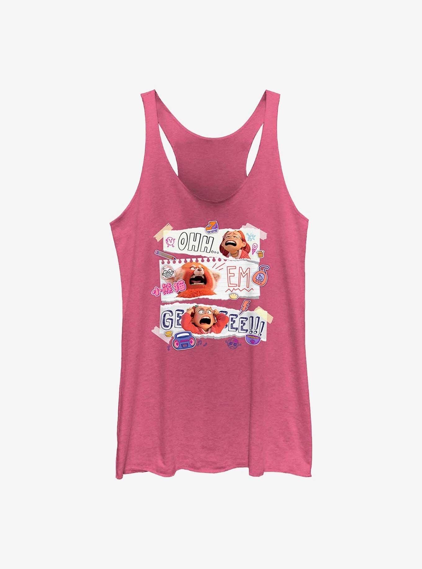 Disney Pixar Turning Red Oh Em Gee Girls Tank, PINK HTR, hi-res