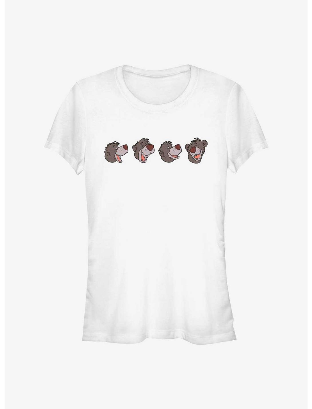 Disney The Jungle Book Baloo Faces Girls T-Shirt, WHITE, hi-res
