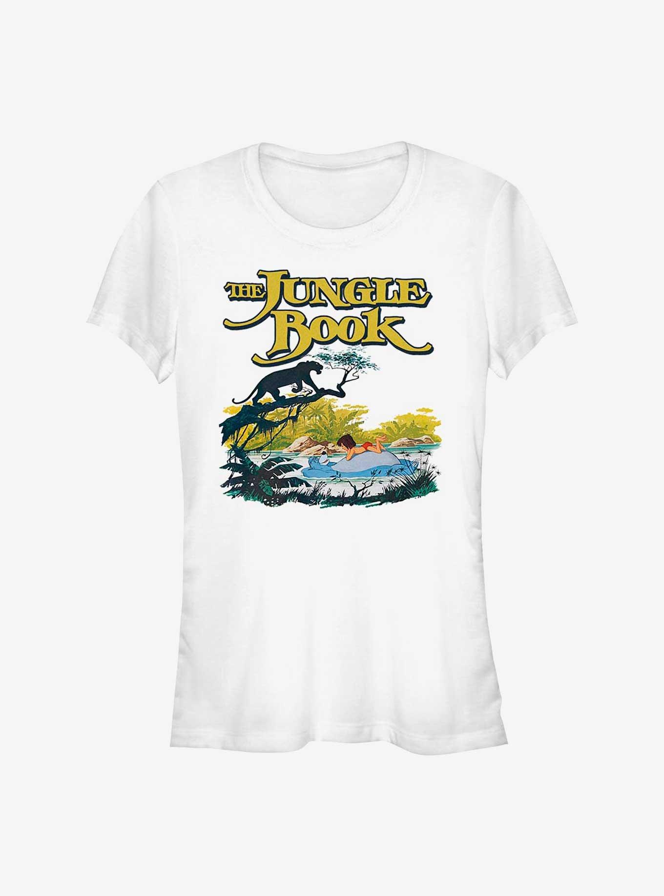 Disney The Jungle Book Relaxing Swim Girls T-Shirt, WHITE, hi-res